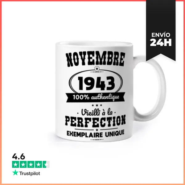 Taza Noviembre De 1943 - Auténtico - 80 Años LaTostadora