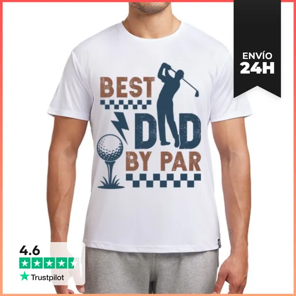 Camiseta Deportiva Hombre BEST DAD BY PAR GOLF GOLFER LaTostadora