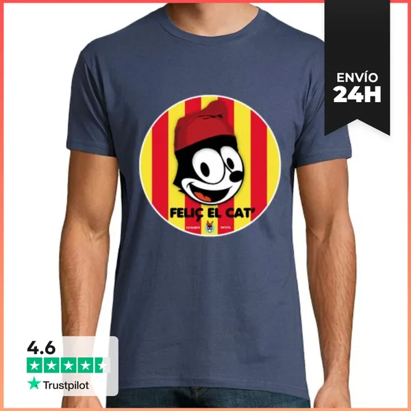 Camiseta Hombre Clásica Feliç El Cat LaTostadora