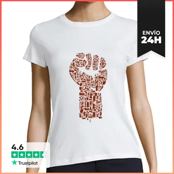 Camiseta Mujer Clásica Puño Arriba, Mujer LaTostadora
