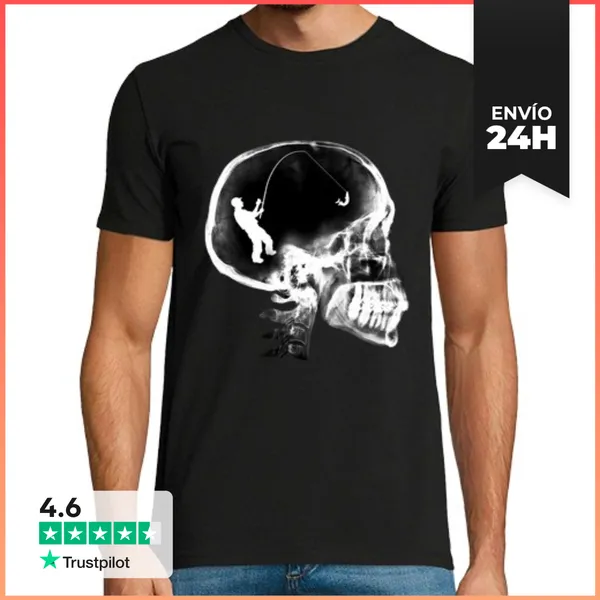 Camiseta Hombre Clásica Abuelo Pescador Gracioso Papá Pesca Hum