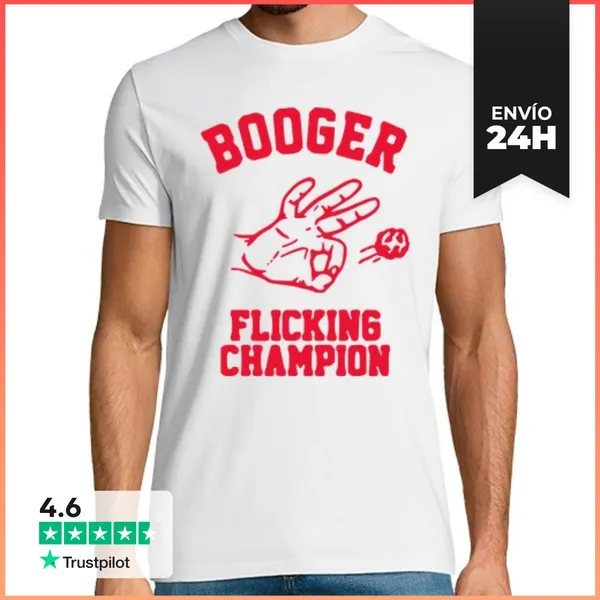 Camiseta Hombre Clásica Booger Flicking Campeón LaTostadora