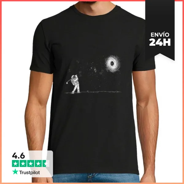 Camiseta Hombre Clásica Agujero Negro En Uno LaTostadora