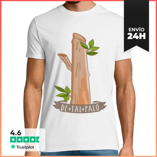 Camiseta Hombre Clásica De Tal Palo Busca La Otra Mitad Tal