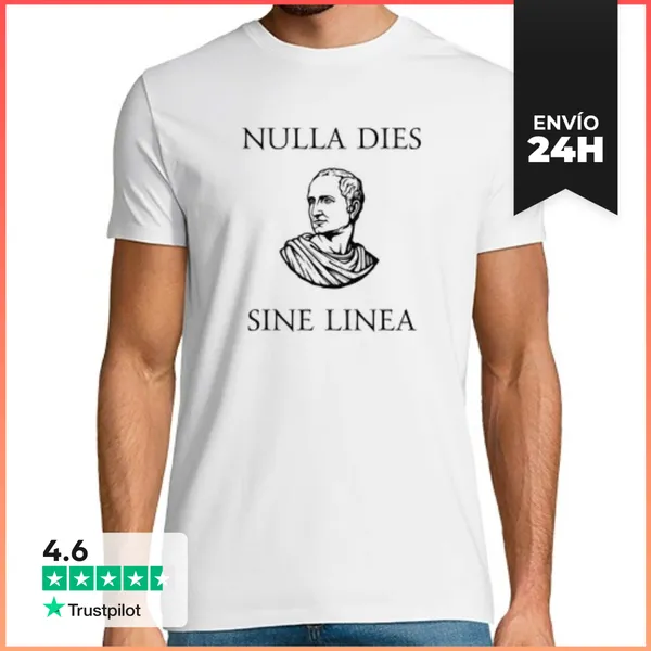 Camiseta Hombre Clásica Nulla Dies Sine Linea LaTostadora
