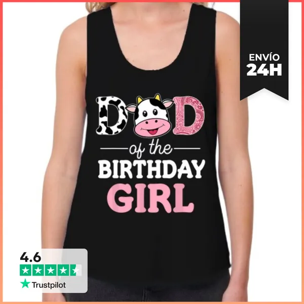 Camiseta Mujer Sin Mangas, Loose Fit Papá De La Niña De