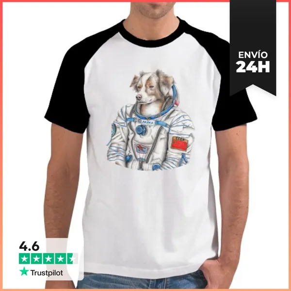 Camiseta Hombre, Estilo Béisbol Laika LaTostadora