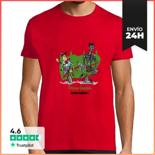 Camiseta Hombre Clásica Pareja Green Capital LaTostadora