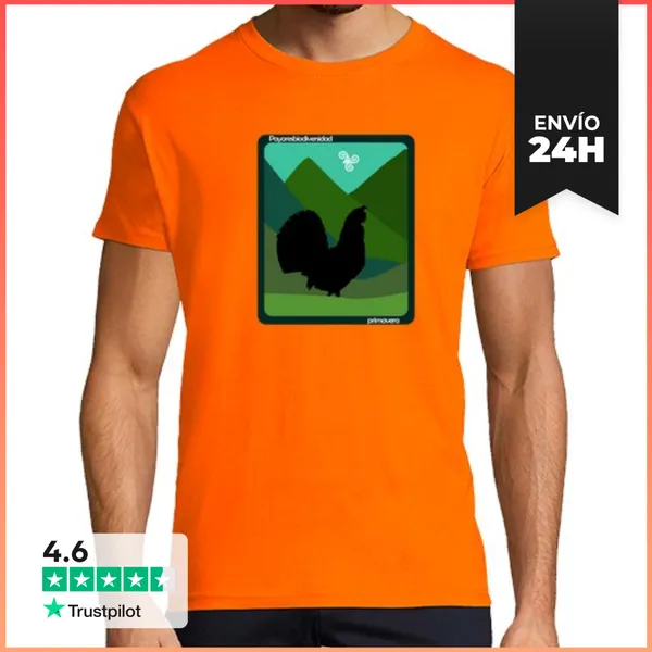 Camiseta Hombre Clásica Urogallo Primavera Payares LaTostadora