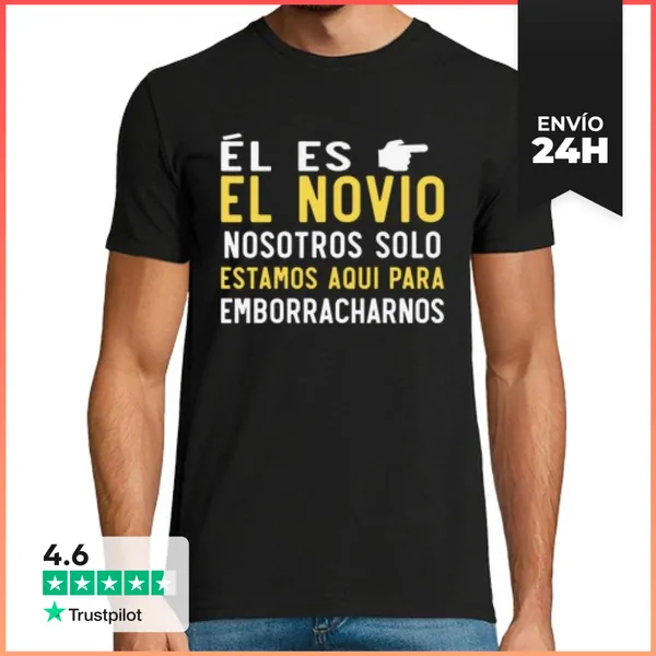 Camiseta Hombre Clásica Despedida De Soltero Hombre, Divertidas