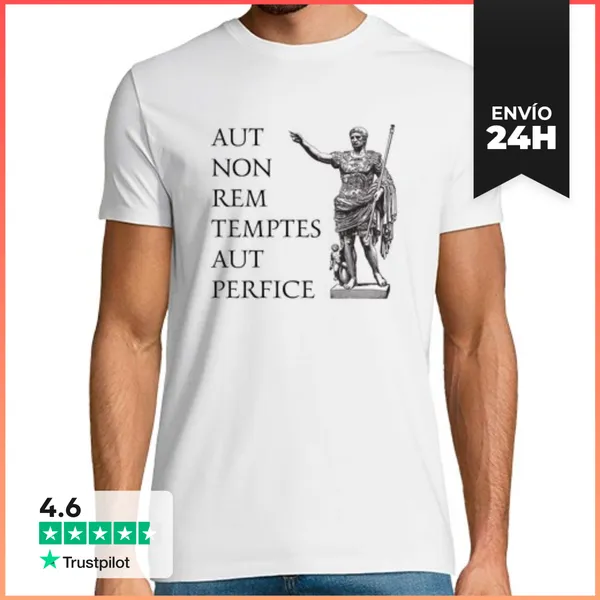 Camiseta Hombre Clásica Hazlo O No Lo Hagas - En Latín - Cita De