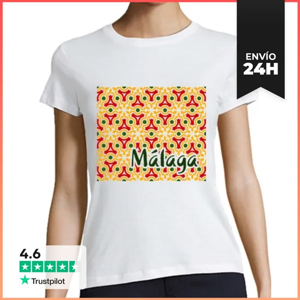 Camiseta Mujer Clásica Malaga Street Walls 1 LaTostadora