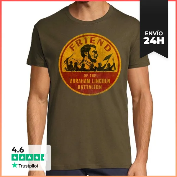 Camiseta Hombre Clásica Friend Of The Abraham Lincoln Battalion