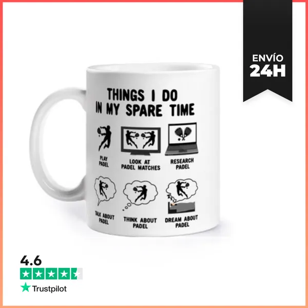 Taza Cosas De Pádel Que Hago En Mi Tiempo Li LaTostadora