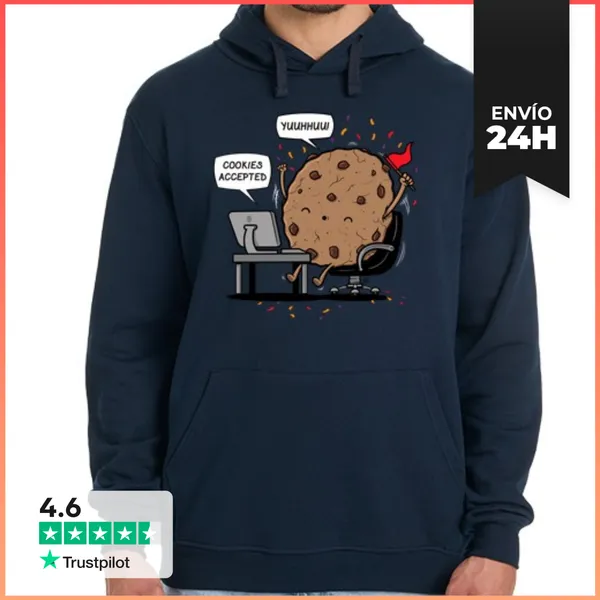 Sudadera Unisex Con Capucha Cookies Accepted LaTostadora