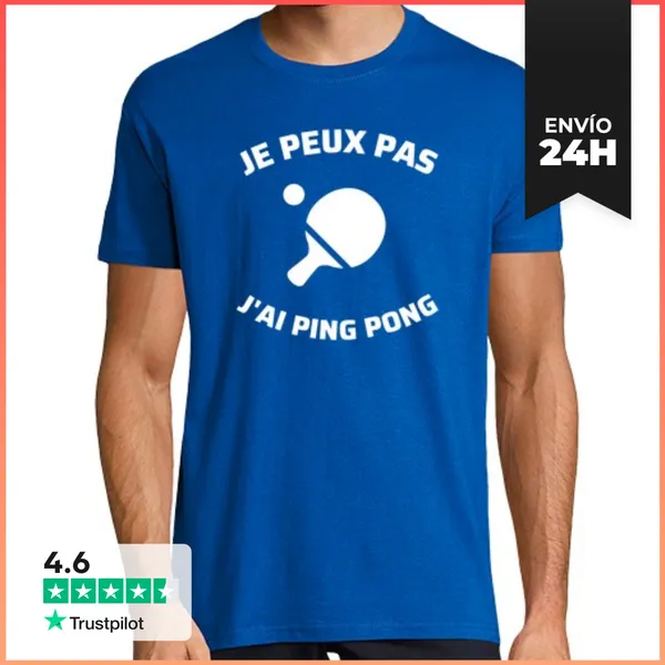 Camiseta Hombre Clásica No Puedo Tener Humor De Ping Pong