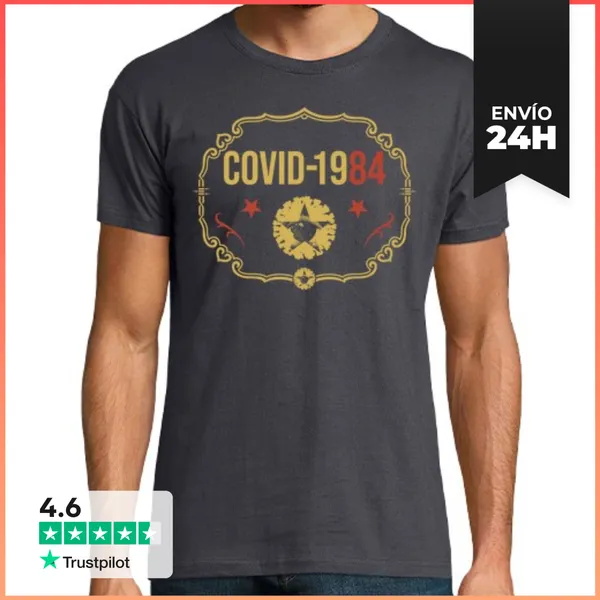 Camiseta Hombre Clásica Covid-1984 LaTostadora