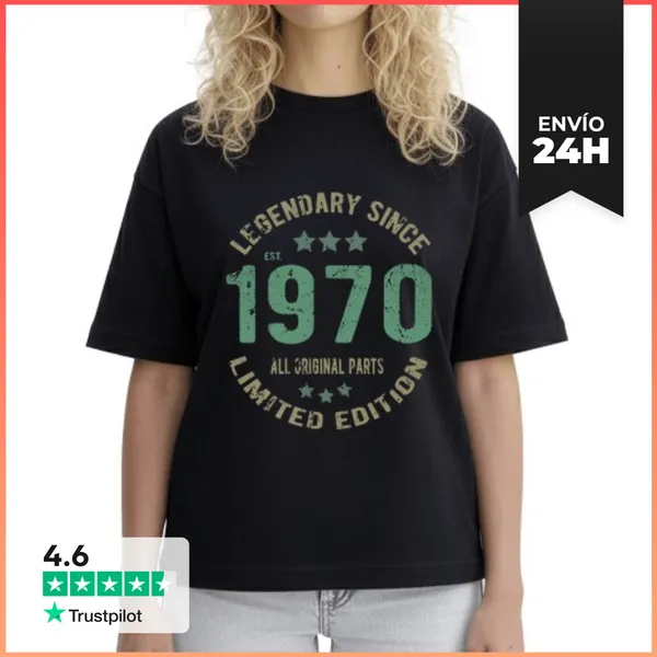 Camiseta Mujer Boxy 51 Años De Edad Leyenda De Cumpleaños 5