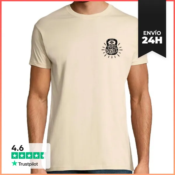 Camiseta Hombre Clásica Putos Burpees LaTostadora