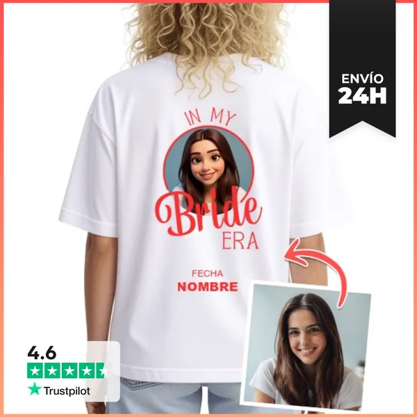 Camiseta Mujer Boxy Efecto Animación 3D Camiseta Oversize In My