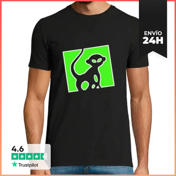 Camiseta Hombre Clásica CamisetaH MonkeyVERDE LaTostadora