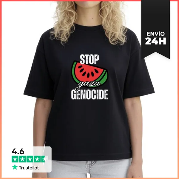 Camiseta Mujer Boxy Parad El Genocidio En Gaza LaTostadora