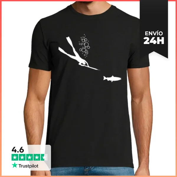 Camiseta Hombre Clásica Pesca Submarina LaTostadora