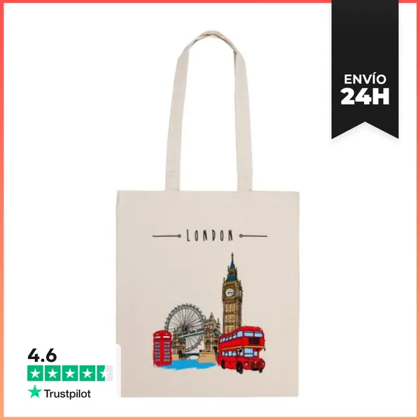 Bolsa De Tela Londres, Tote Bag LaTostadora