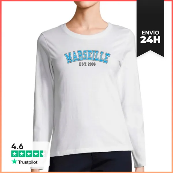 Camiseta Mujer Manga Larga Marsella Est 2006 LaTostadora