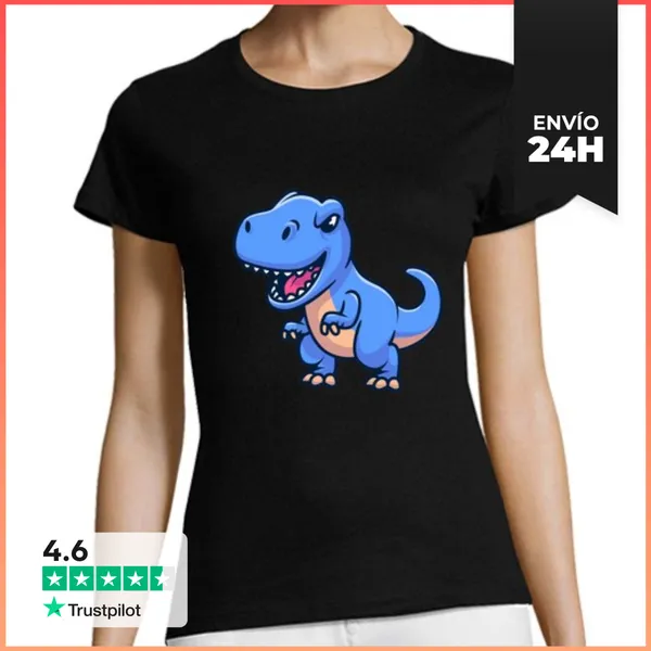 Camiseta Mujer Clásica Dinosaurio T-rex LaTostadora
