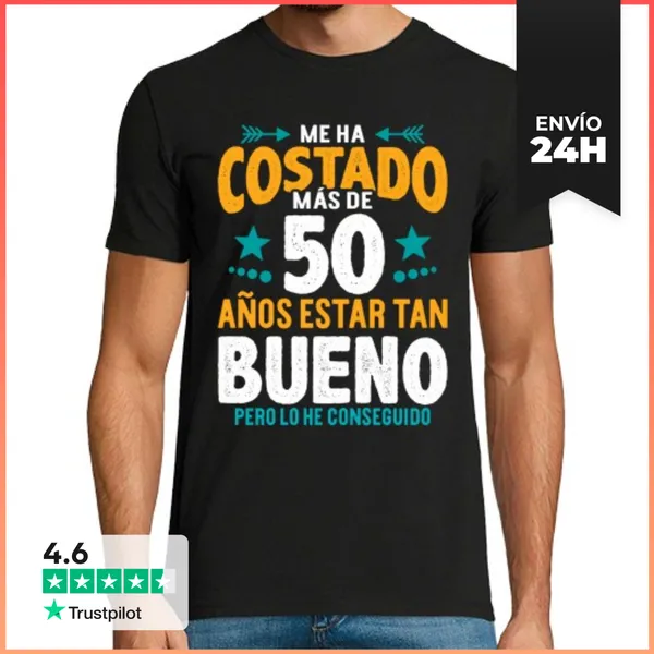 Camiseta Hombre Clásica Me Ha Costado Más De 50 Años Regalo 50