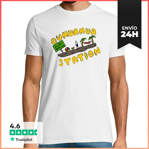 Camiseta Hombre Clásica Oumuamua Playa Camiseta LaTostadora