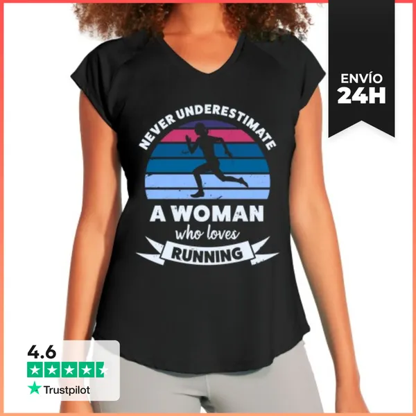 Camiseta Deportiva Mujer Mujer Que Ama Correr Divertido Regalo D