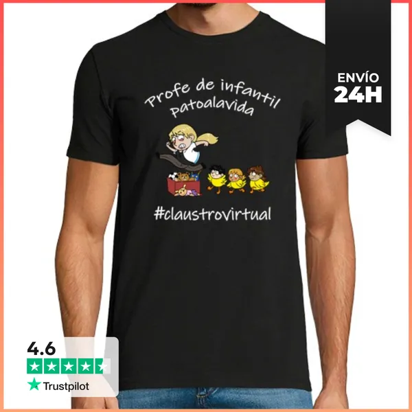 Camiseta Hombre Clásica Patos Mujer Blanco LaTostadora