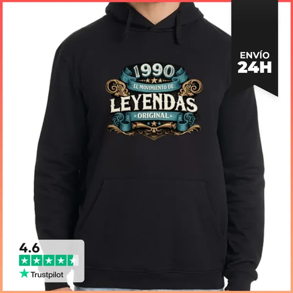 Sudadera Unisex Con Capucha 1990 El Movimiento De Leyendas