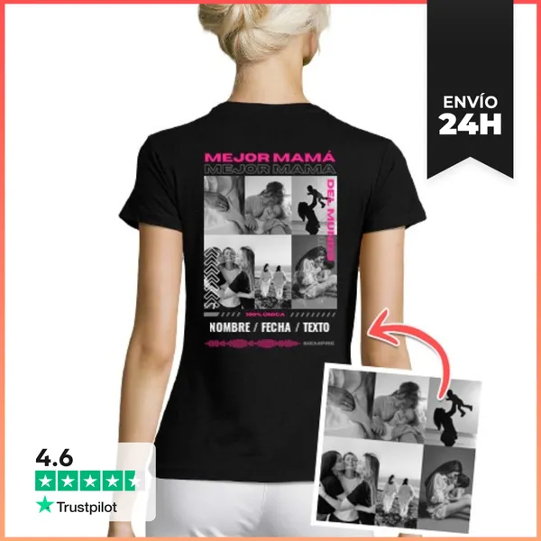 Camiseta Mujer Clásica MEJOR MAMA 2 - Camiseta Personalizada