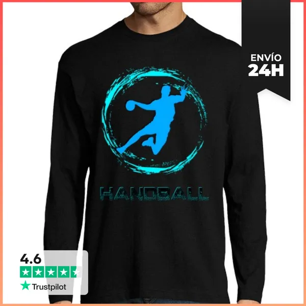 Camiseta Hombre Manga Larga Diseño 4534291, Handball LaTostadora