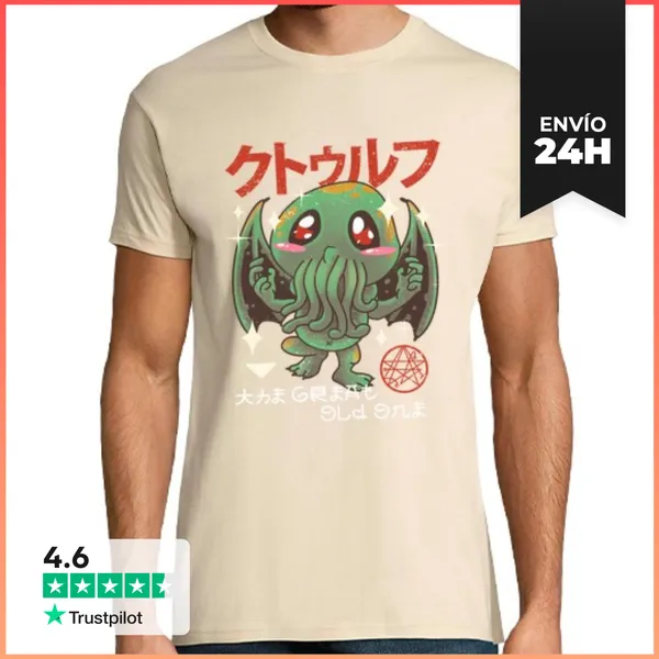 Camiseta Hombre Clásica La Gran Camisa Vieja Del Kawaii Para
