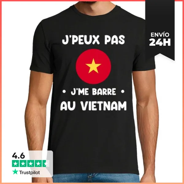 Camiseta Hombre Clásica No Puedo Me Voy A Vietnam LaTostadora