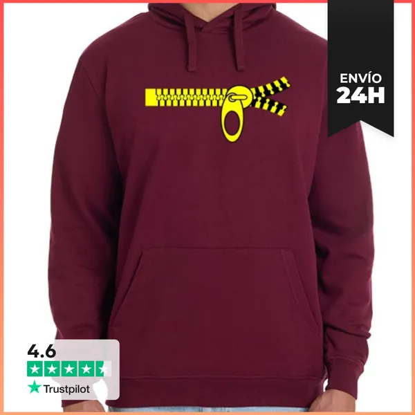 Sudadera Unisex Con Capucha CREMALLERA 1 LaTostadora