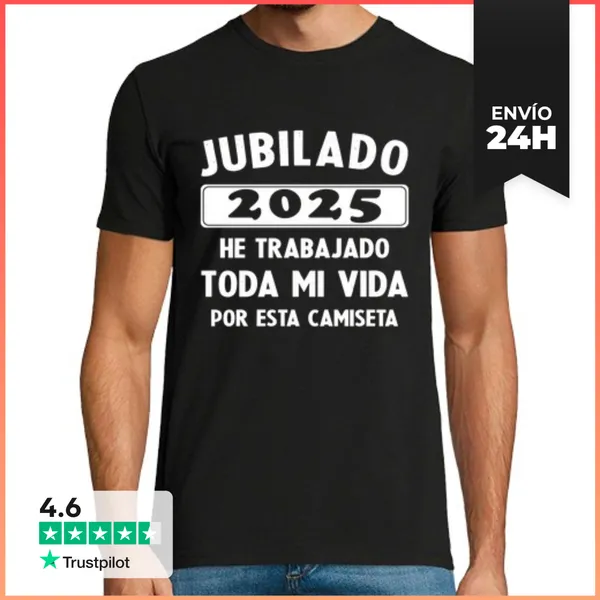 Camiseta Hombre Clásica Jubilado 2025 Idea De Regalo LaTostadora