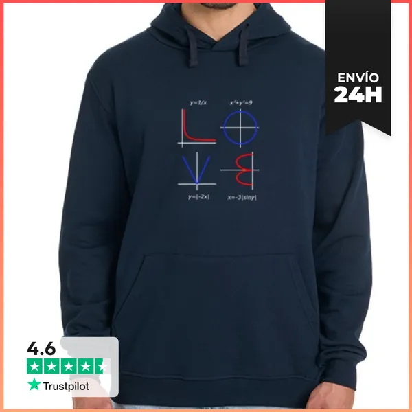 Sudadera Unisex Con Capucha Matemáticas Divertida Amor Regalos