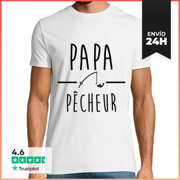 Camiseta Hombre Clásica Padre Pescador LaTostadora