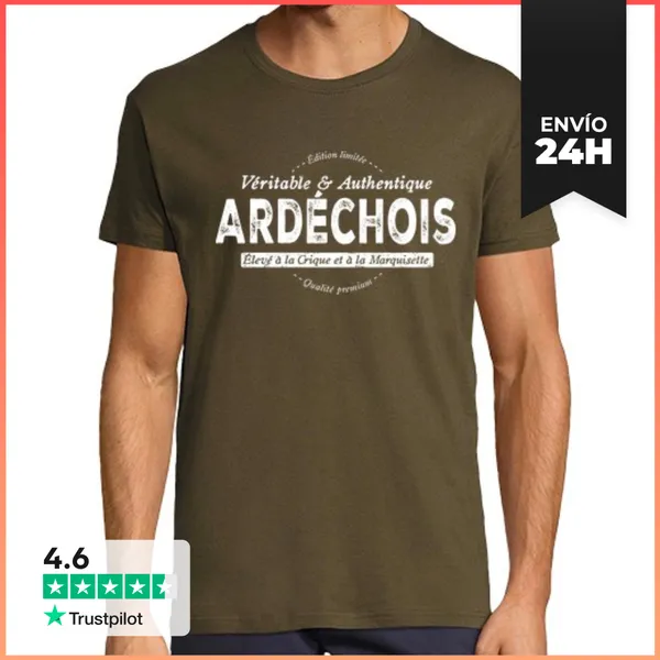 Camiseta Hombre Clásica Genuina Y Auténtica Ardèche LaTostadora