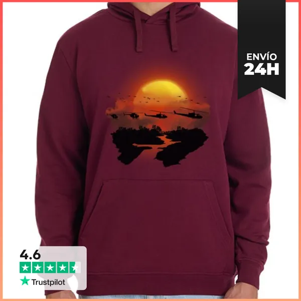 Sudadera Unisex Con Capucha Apocalypse Now Rojo LaTostadora