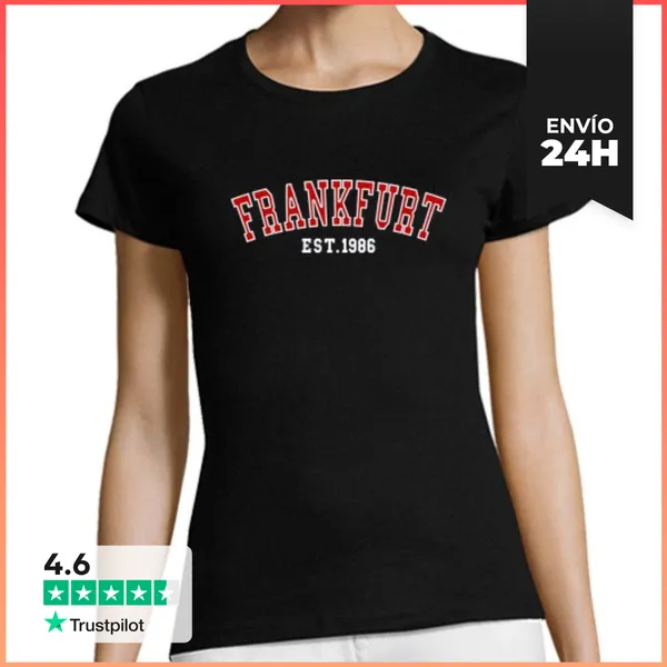 Camiseta Mujer Clásica Frankfurt Est 1986 LaTostadora