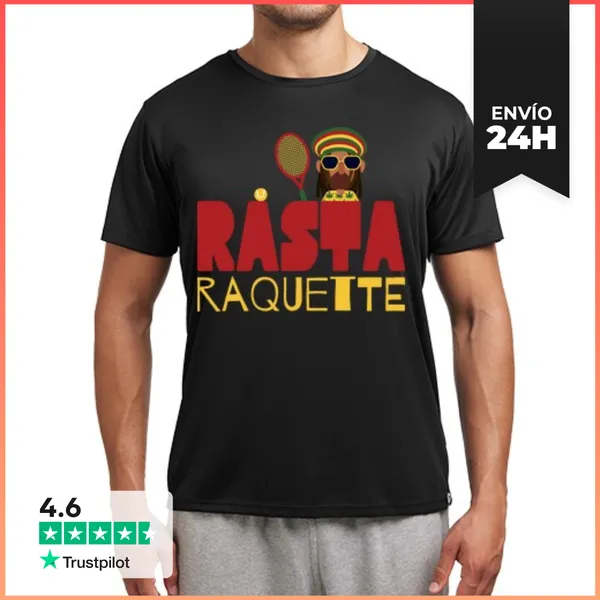 Camiseta Deportiva Hombre Raqueta Rasta LaTostadora