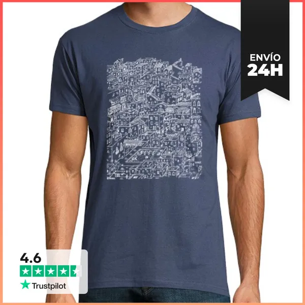 Camiseta Hombre Clásica Town City Persnalizable LaTostadora