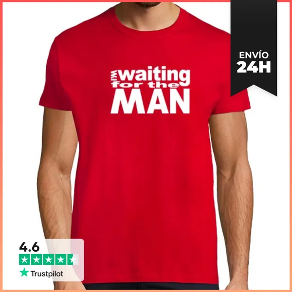 Camiseta Hombre Clásica Waiting For The Man LaTostadora