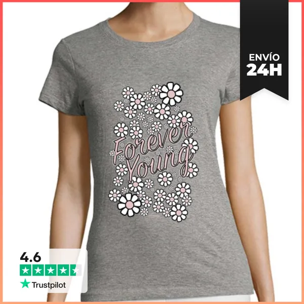 Camiseta Mujer Clásica Forever Young LaTostadora